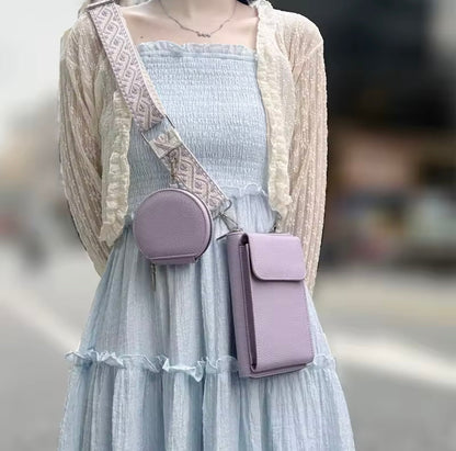 Bolso Portacel Correa Tejida 1 Bolsillo